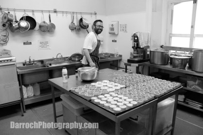 The author in the kitchen